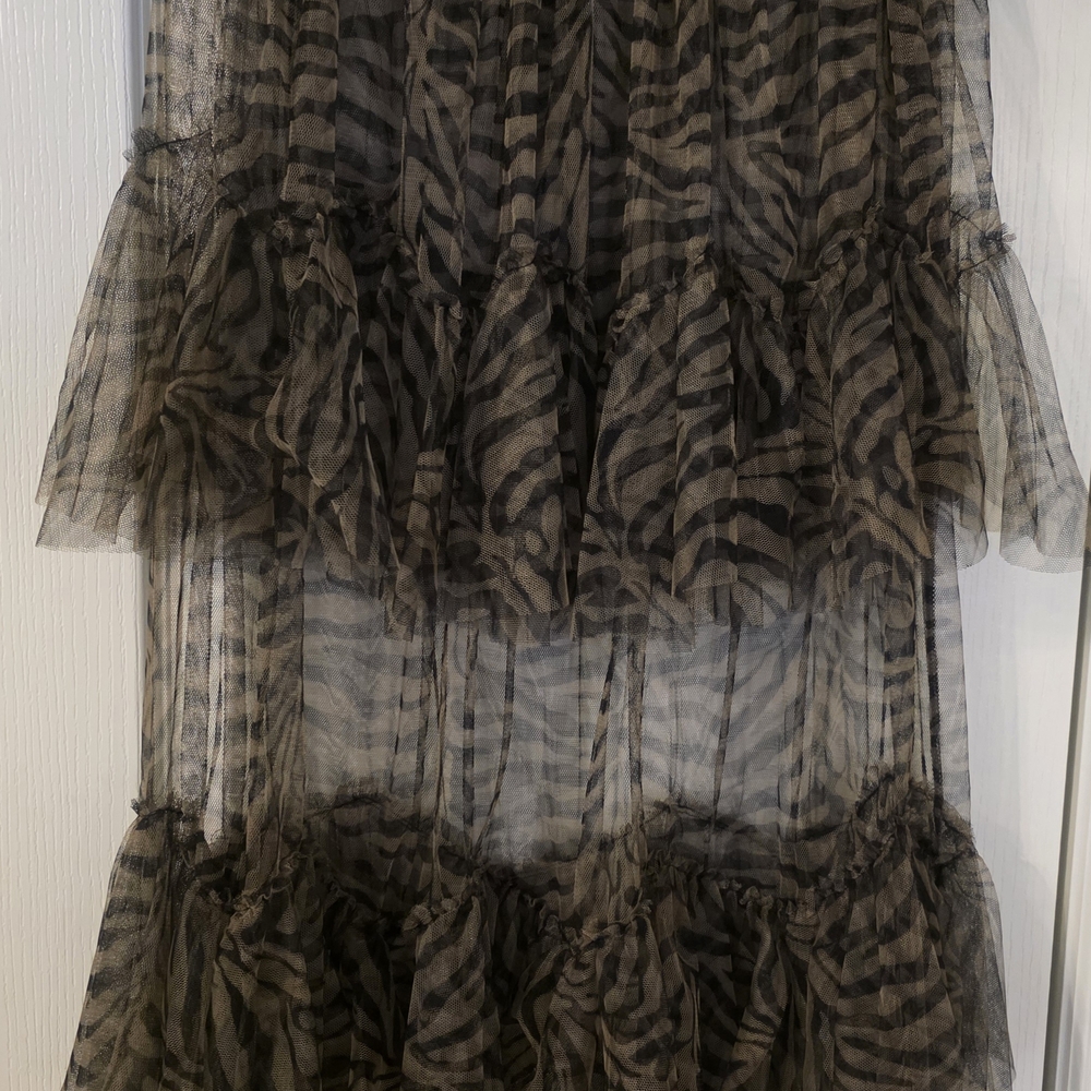 Elegant Zebra Print Maxi Skirt